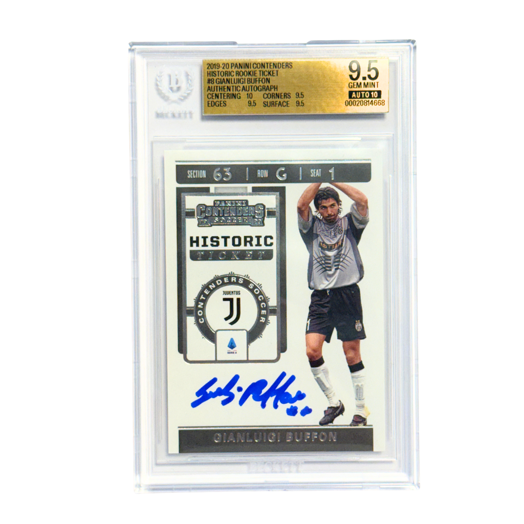 Gianluigi Buffon Signed 2019-20 Panini Contenders Historic Ticket #8 - BGS 9.5
