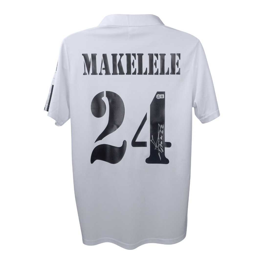 Claude Makelele Signed Real Madrid FC Home Soccer Jersey #24 with Beckett COA