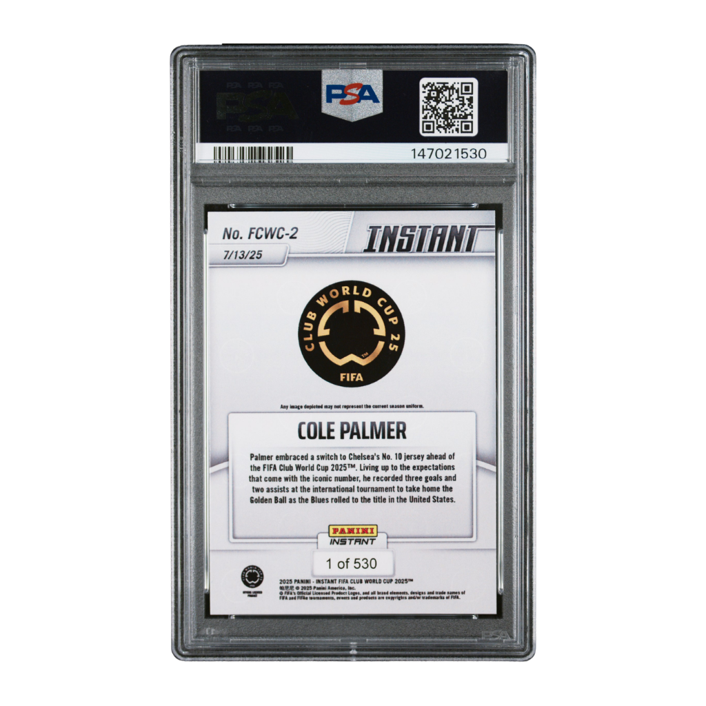 Cole Palmer Signed 2025 Panini Instant FIFA Club World Cup /530 - PSA 10 AUTO 10