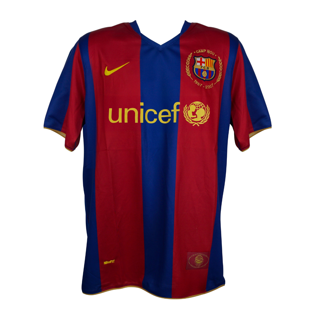 Ronaldinho Signed FC Barcelona Home Soccer Jersey #10 with Beckett COA