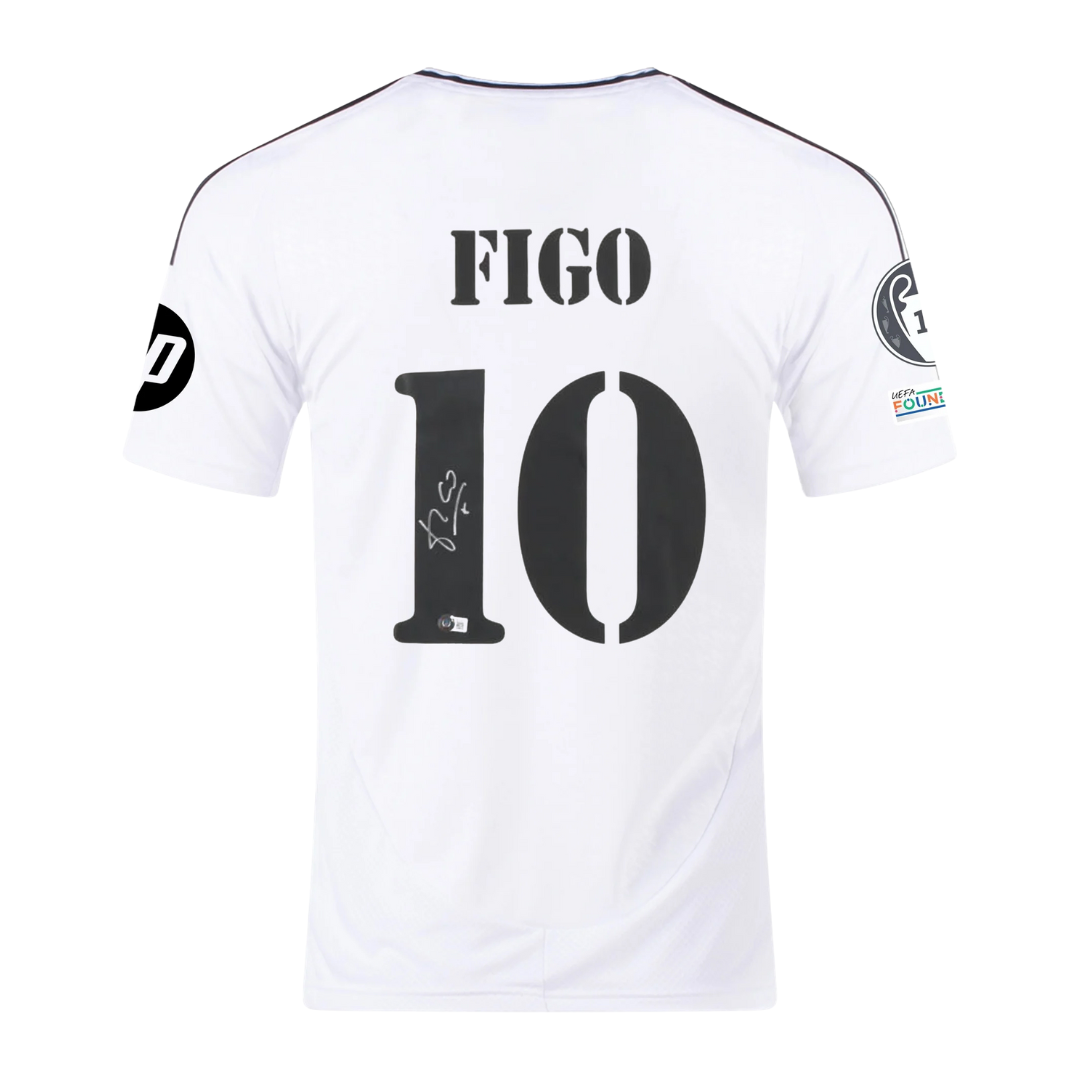 Luis Figo Signed Real Madrid FC 2025-26 Soccer Jersey #10 with Beckett COA