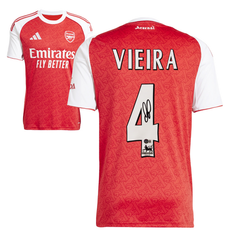 Patrick Vieira Signed Arsenal FC 2025-26 Soccer Jersey #4 with Beckett COA