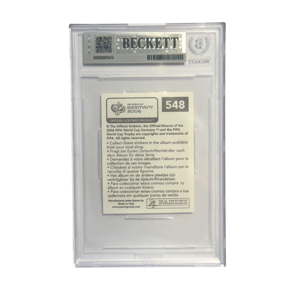 Fernando Torres Signed 2006 Panini World Cup Stickers #548 - BGS 9 AUTO 10