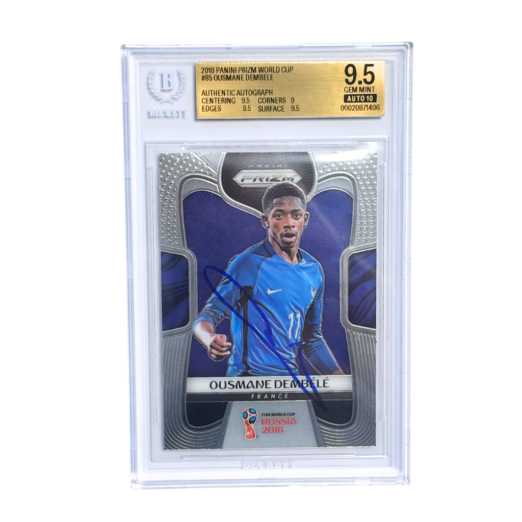 Ousmane Dembele Signed 2018 Panini Prizm World Cup #85 - BGS 9.5 AUTO 10