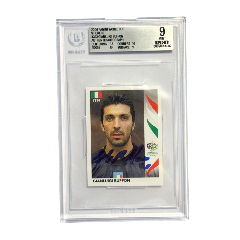 Gianluigi Buffon Signed 2006 Panini World Cup Stickers #323 - BGS 9