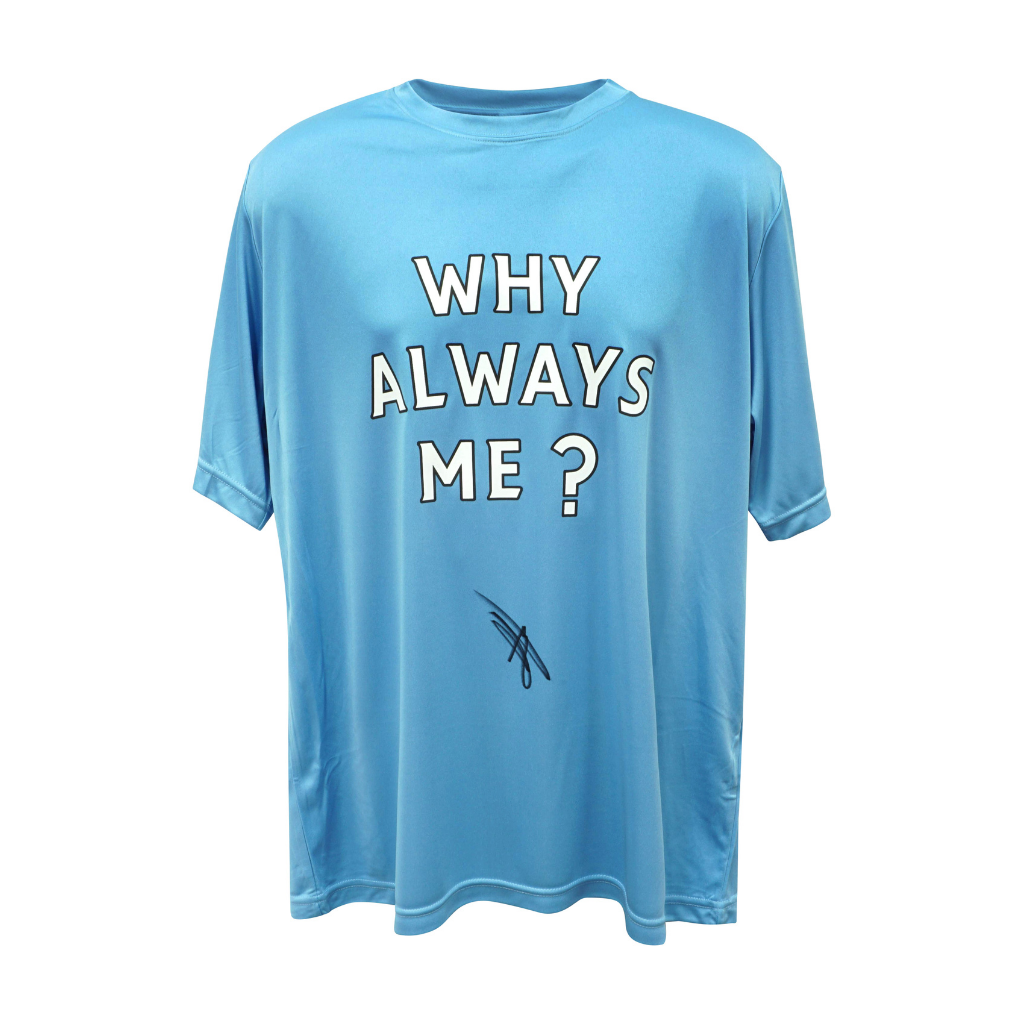 Mario Balotelli Signed WHY ALWAYS ME Custom Jersey with Beckett COA