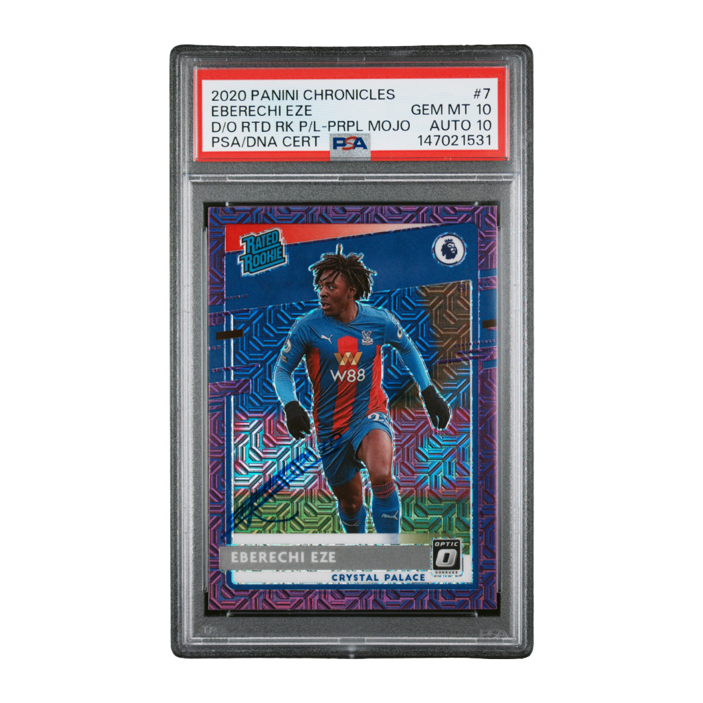 Eberechi Eze Signed 2020 Panini Chronicles Purple Rookie Card - PSA 10 AUTO 10