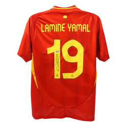 Lamine Yamal Signed Spain EURO 2024 Final Soccer Jersey #19 with Beckett COA