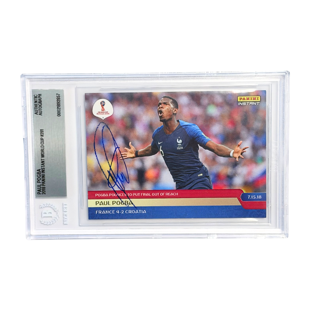 Paul Pogba Signed 2018 Panini Instant World Cup Final /130 #281 - BGS Authentic