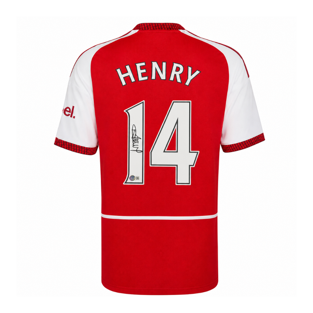 Thierry Henry Signed 2026-27 Arsenal Home Jersey #14 with Beckett COA