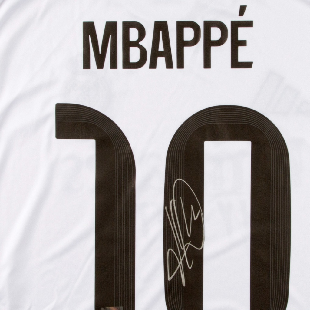 Kylian Mbappe Signed Real Madrid Soccer Jersey #10 with Panini COA