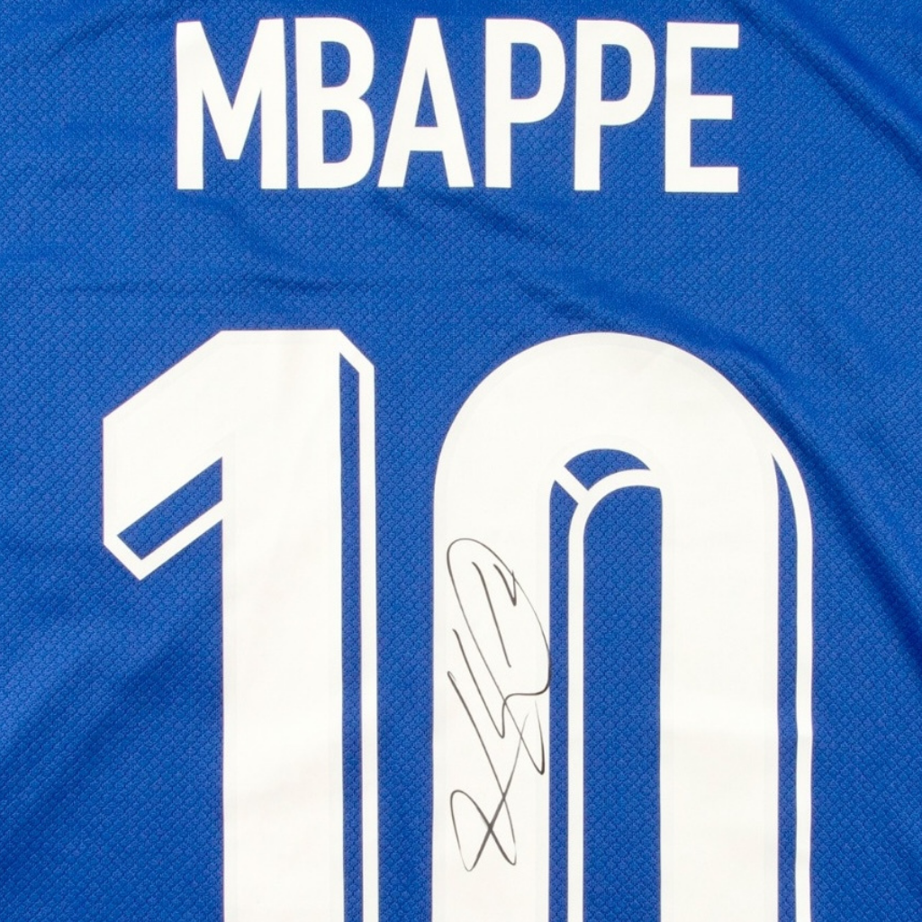 Kylian Mbappe Signed France Soccer Jersey #10 with Panini COA