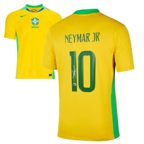 Neymar Jr Signed Brazil FC 2025-26 Soccer Jersey #10 with Beckett COA
