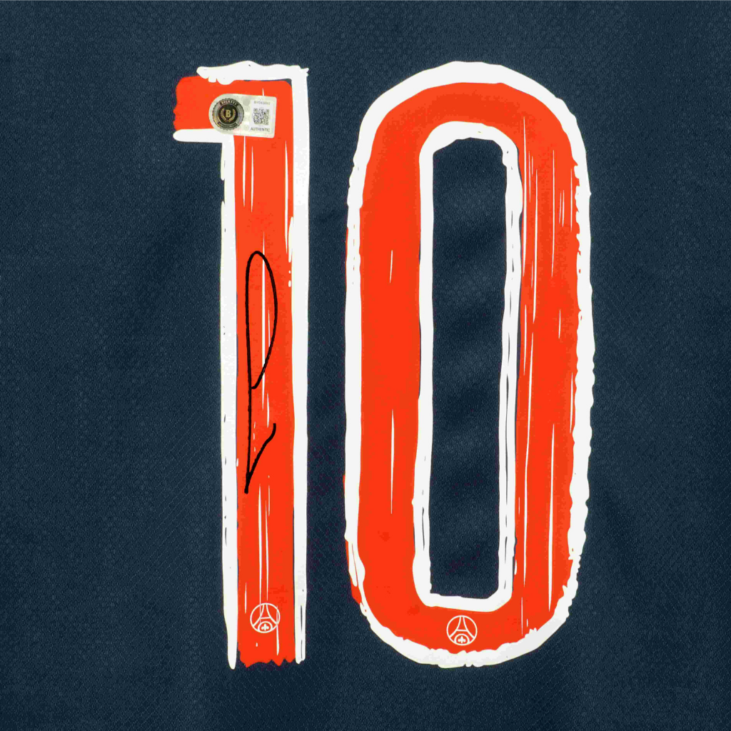 Framed Ousmane Dembele Signed PSG UCL Soccer Jersey #10 with Beckett COA