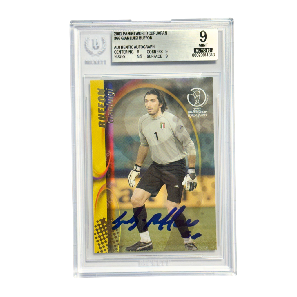 Gianluigi Buffon Signed 2002 Panini World Cup Japan #66 - BGS 9 AUTO 10