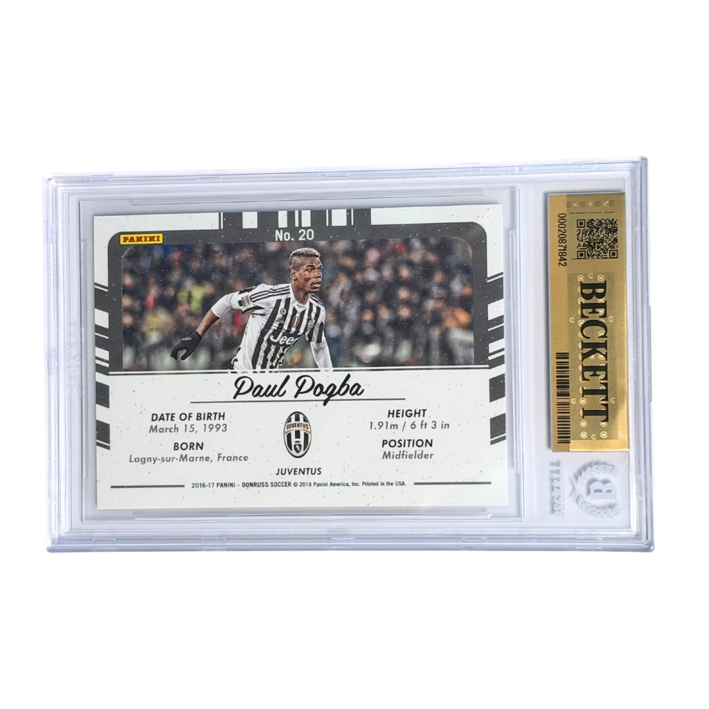 Paul Pogba Signed 2016 Panini Donruss Picture Perfect #20 - BGS 9.5 AUTO 10