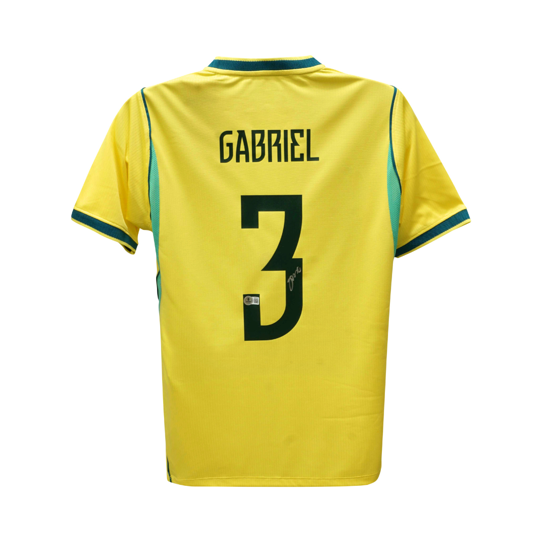 Gabriel Signed Brazil FC Soccer Jersey #3 with Beckett COA