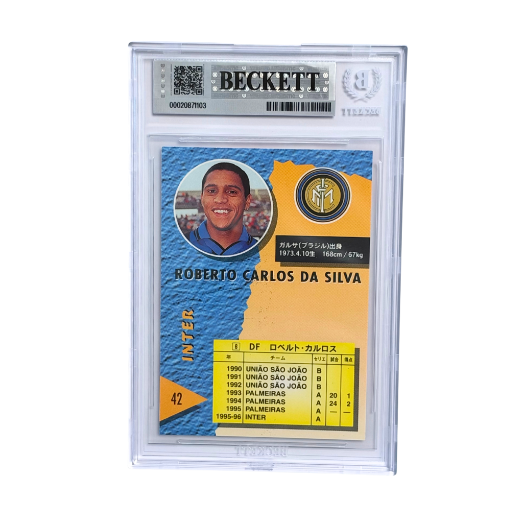 Roberto Carlos Signed 1995-96 Panini Calcio #42 - BGS 8.5 AUTO 10