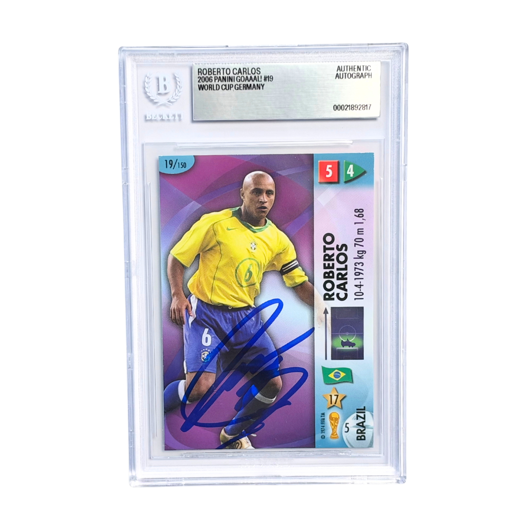 Roberto Carlos Signed 2006 Panini Goal World Cup Germany - BGS Authentic