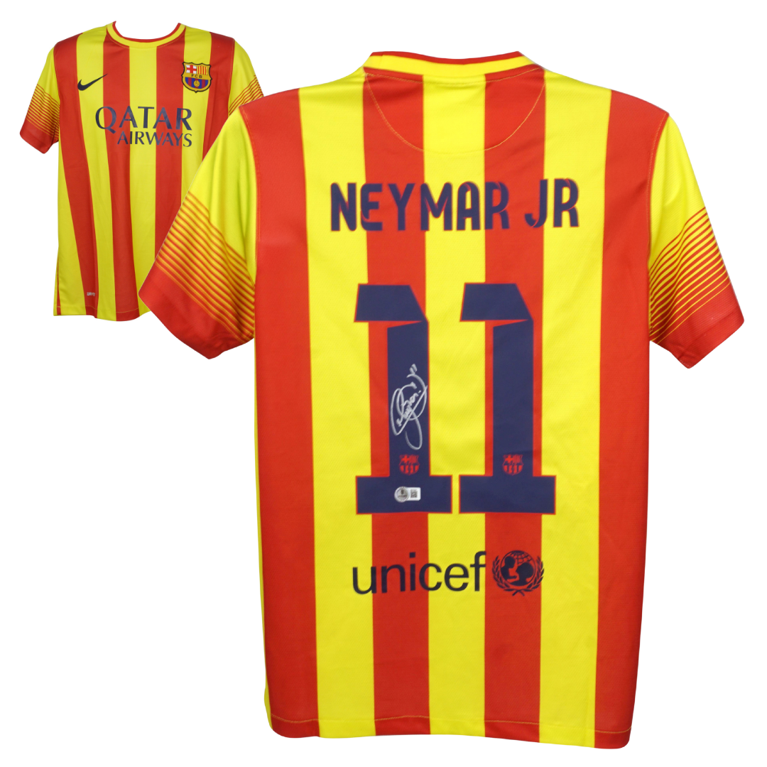 Neymar Jr Signed FC Barcelona Away Soccer Jersey #11 with Beckett COA