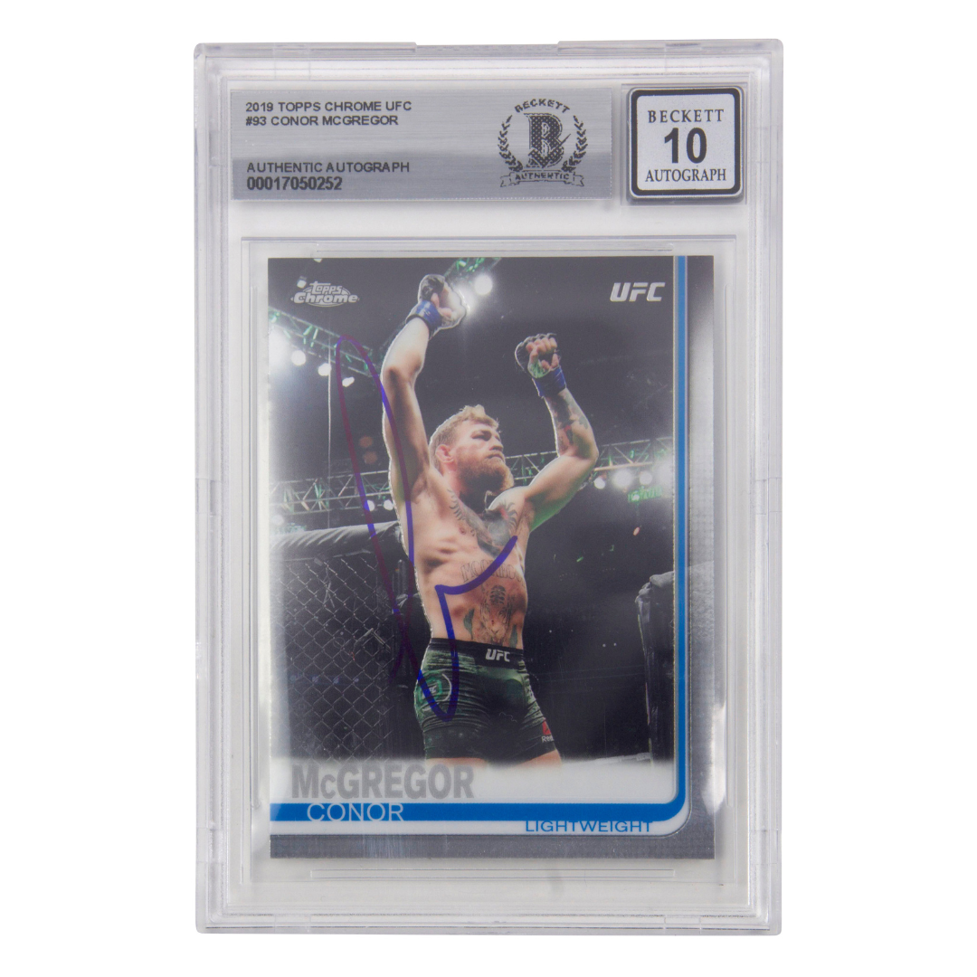 Conor McGregor Signed 2019 Topps UFC Chrome #93 – BGS Autograph 10