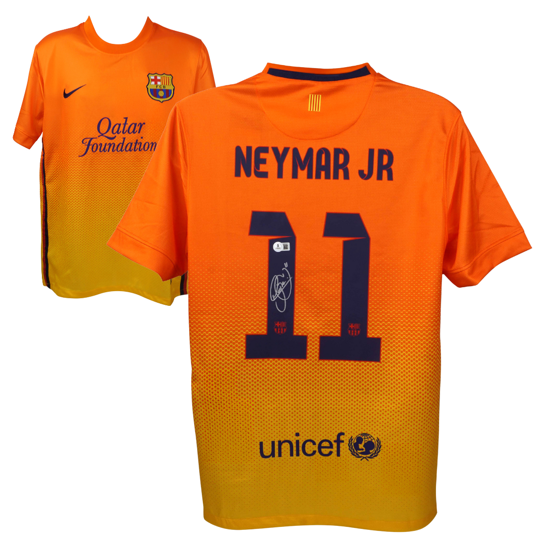 Neymar Jr Signed FC Barcelona Away Soccer Jersey #11 with Beckett COA