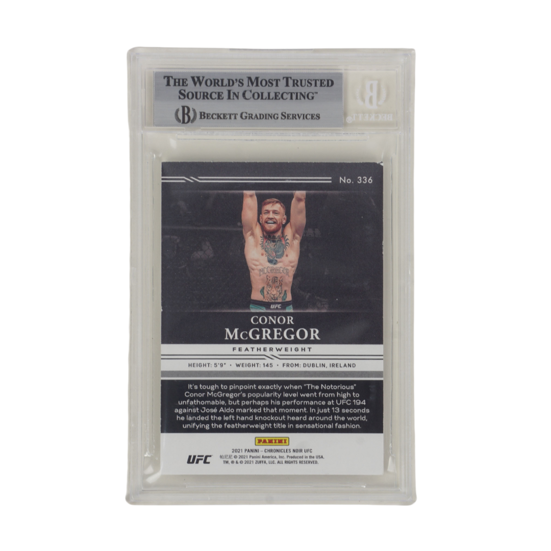 Conor McGregor Signed 2021 Panini Noir UFC #336 – BGS Autograph Authentic