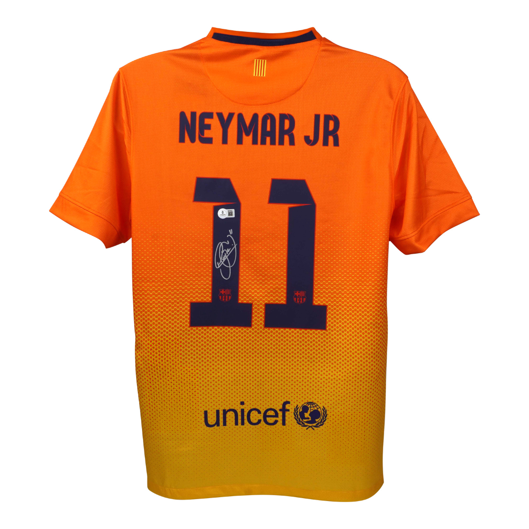 Neymar Jr Signed FC Barcelona Away Soccer Jersey #11 with Beckett COA