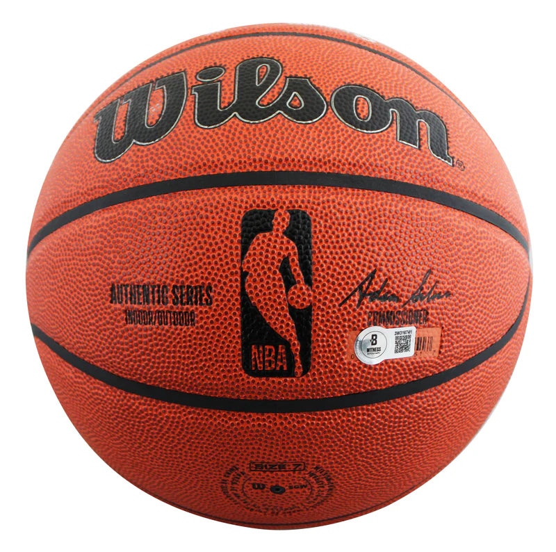 Magic Johnson, Larry Bird & Julius "Dr. J." Erving Signed Wilson Basketball BAS