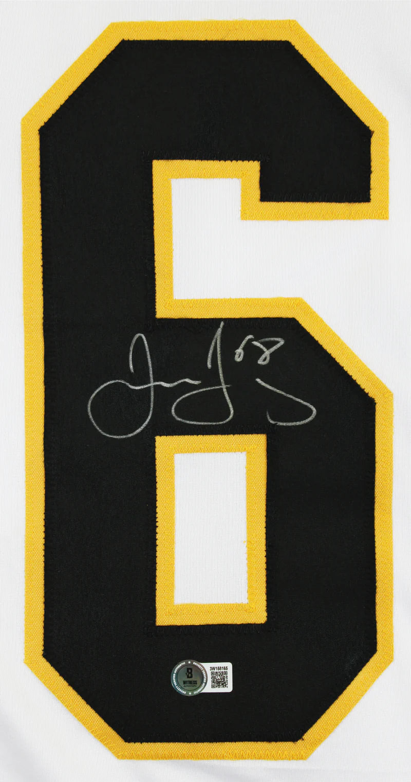 Jaromir Jagr Authentic Signed White Pro Style Framed Jersey BAS Witnessed