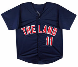 Jose Ramirez Signed Navy Pro Style Baseball Jersey with JSA COA