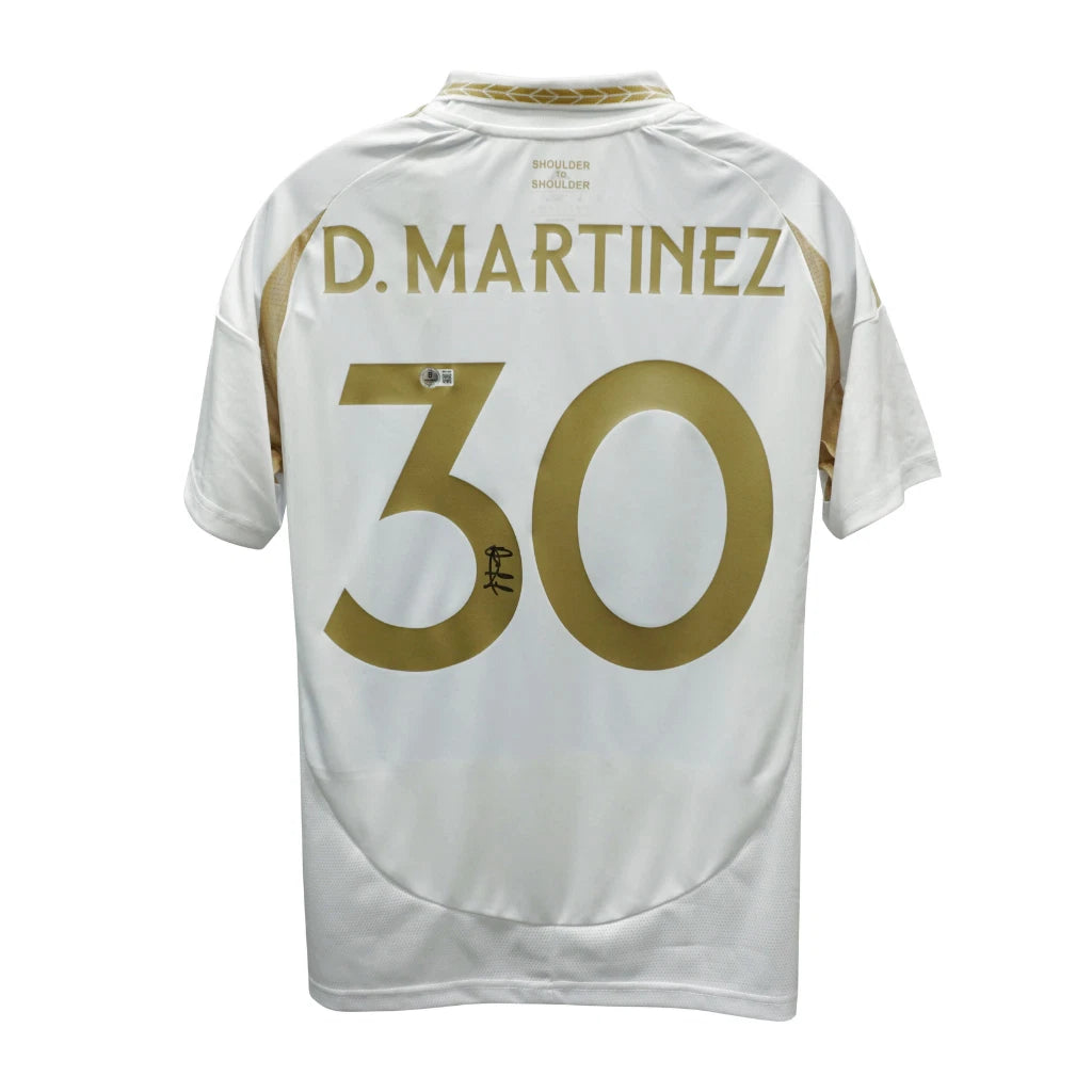 Framed David Martinez Signed LAFC Away Soccer Jersey #30 with Beckett COA