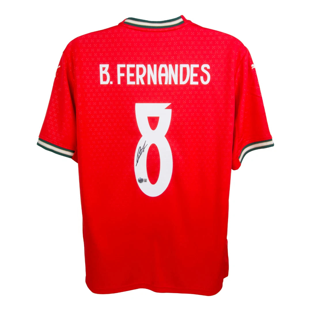 Framed Bruno Fernandes Signed Portugal FC Soccer Jersey #8 with Beckett Witness
