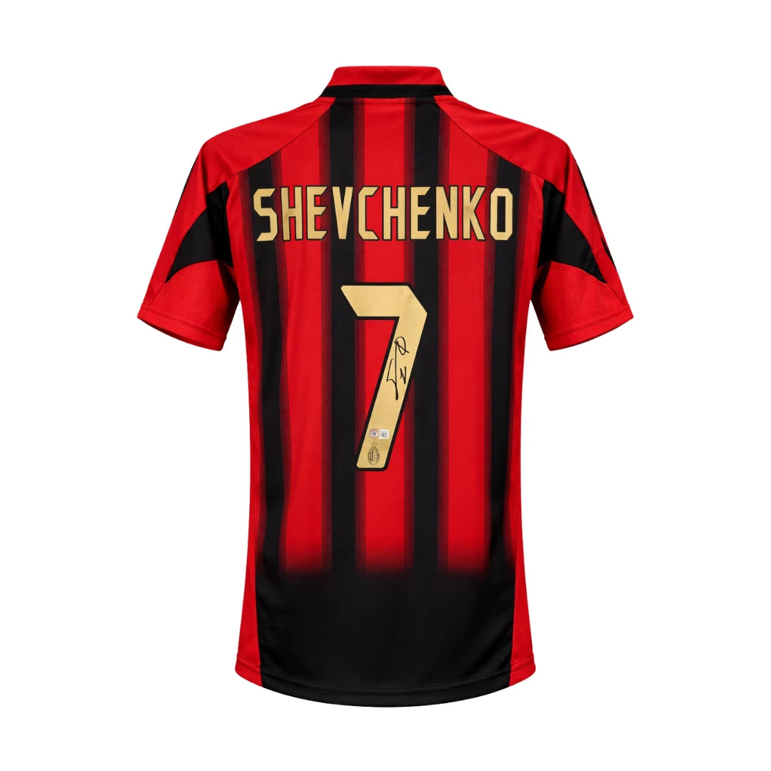Framed Andriy Shevchenko Signed AC Milan Soccer Jersey #7 with Beckett COA