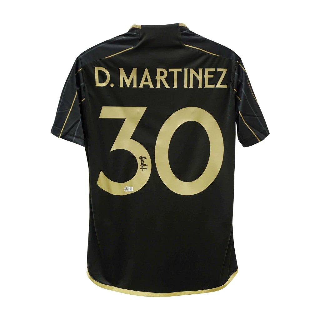 Framed David Martinez Signed LAFC Soccer Jersey #30 with Beckett COA