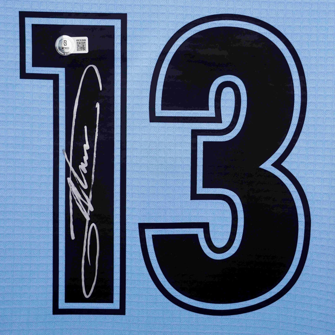 Framed Alessandro Nesta Signed Lazio Soccer Jersey #13 with Beckett Witness