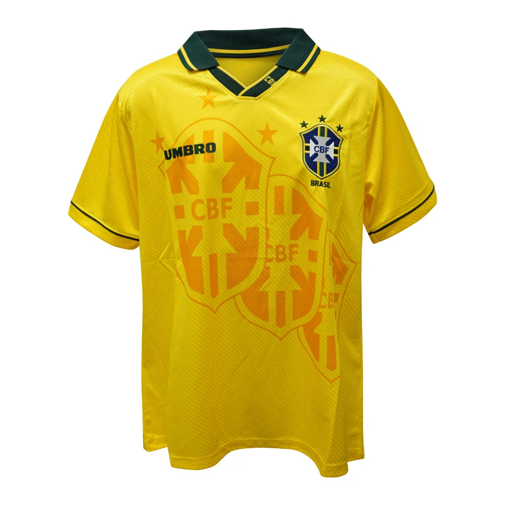 Framed Dunga Signed Brazil FC Home Soccer Jersey #8 with Beckett COA