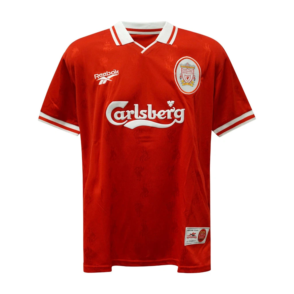 Framed Steve McManaman Signed Liverpool FC Home Soccer Jersey #7 with Beckett COA