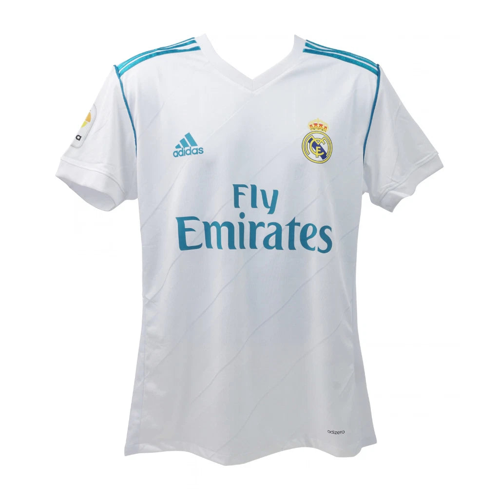 Framed Cristiano Ronaldo Signed Real Madrid 2017-18 Home Jersey with Beckett COA