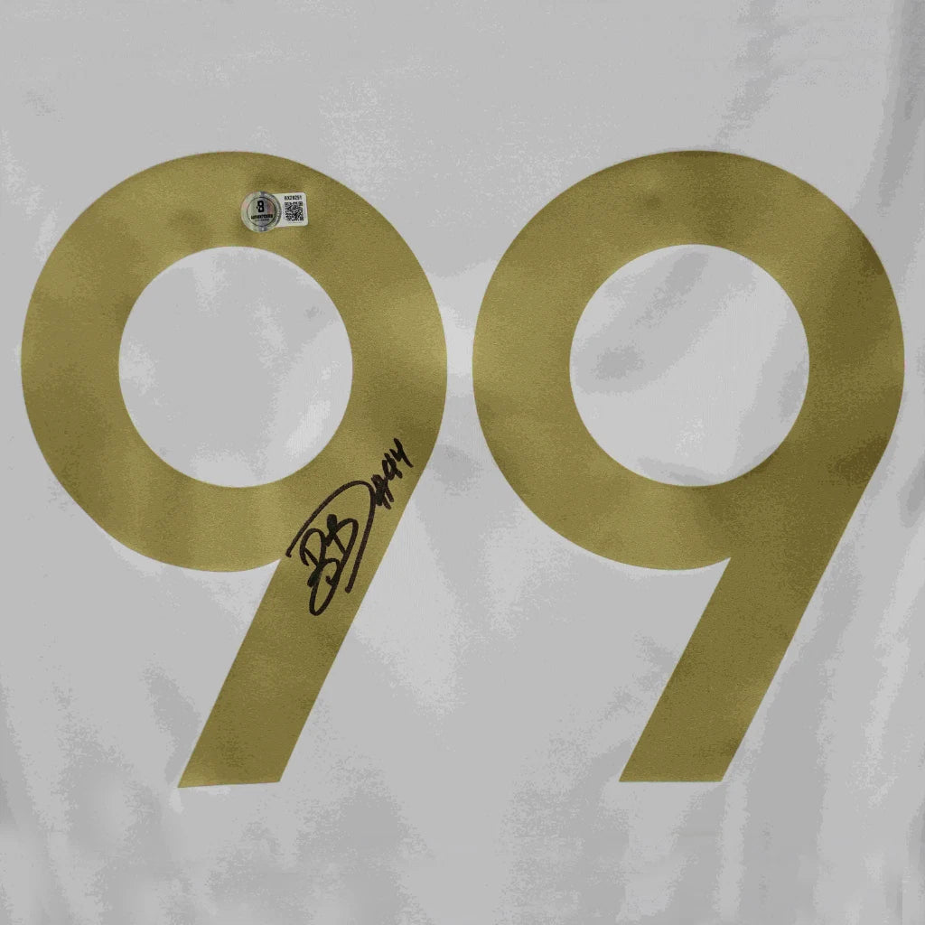 Framed Denis Bouanga Signed LAFC Away Soccer Jersey #99 with Beckett COA