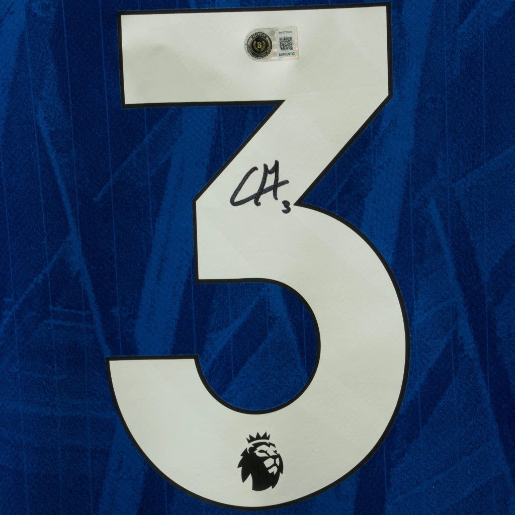 Framed Marc Cucurella Signed Chelsea FC Home Soccer Jersey #3 with Beckett COA