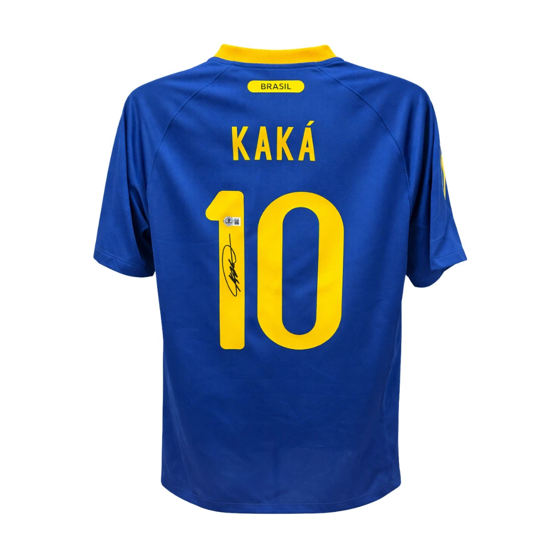 Framed Ricardo Kaka Signed Brazil FC Away Soccer Jersey #10 with Beckett COA