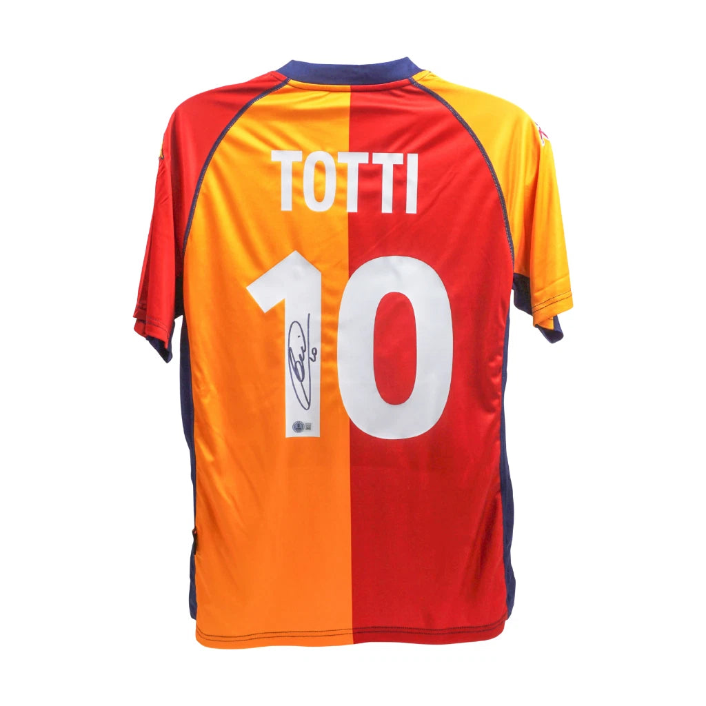 Framed Francesco Totti Signed AS Roma Soccer Jersey #10 with Beckett COA