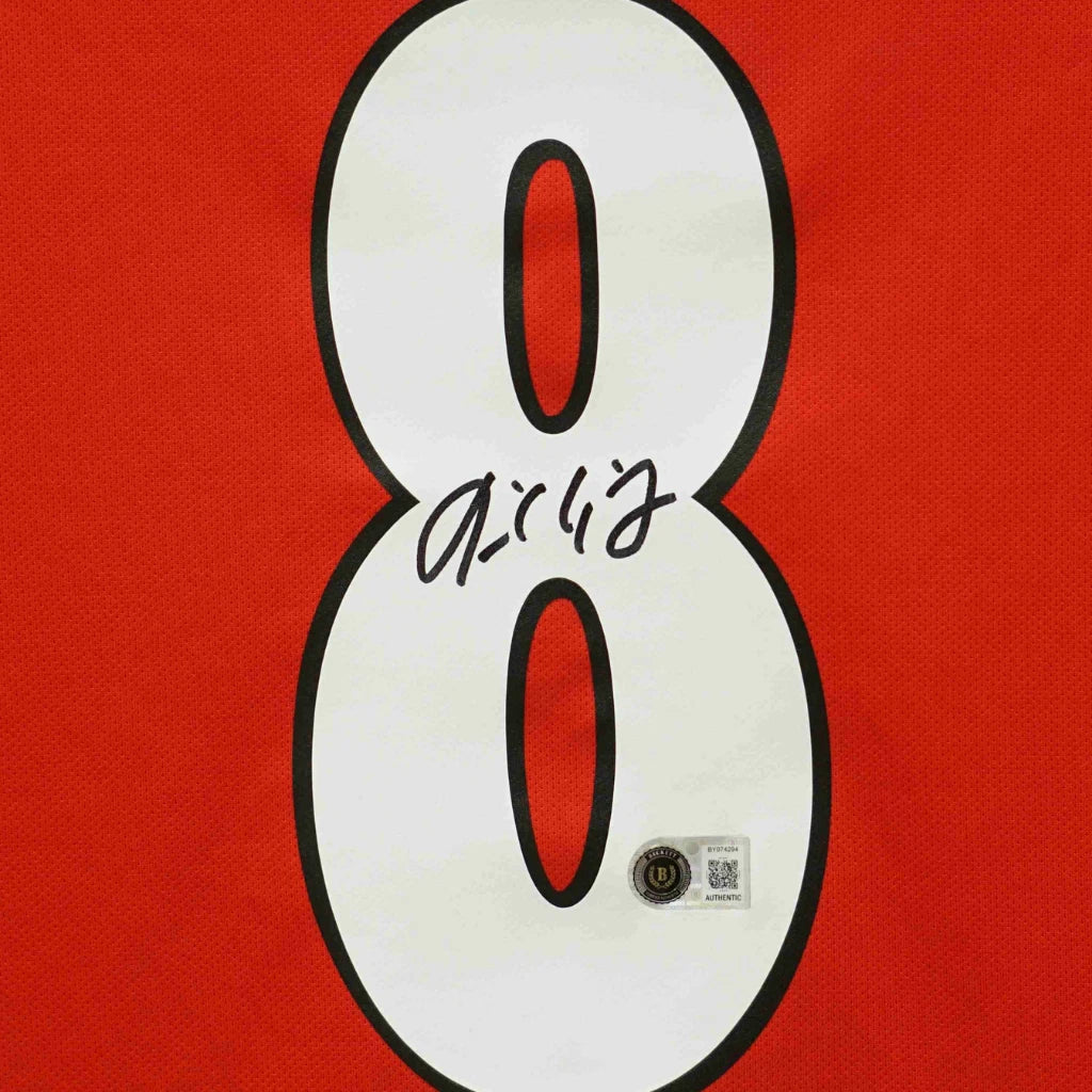 Framed Freddie Ljungberg Signed Arsenal FC Home Soccer Jersey #8 with Beckett COA