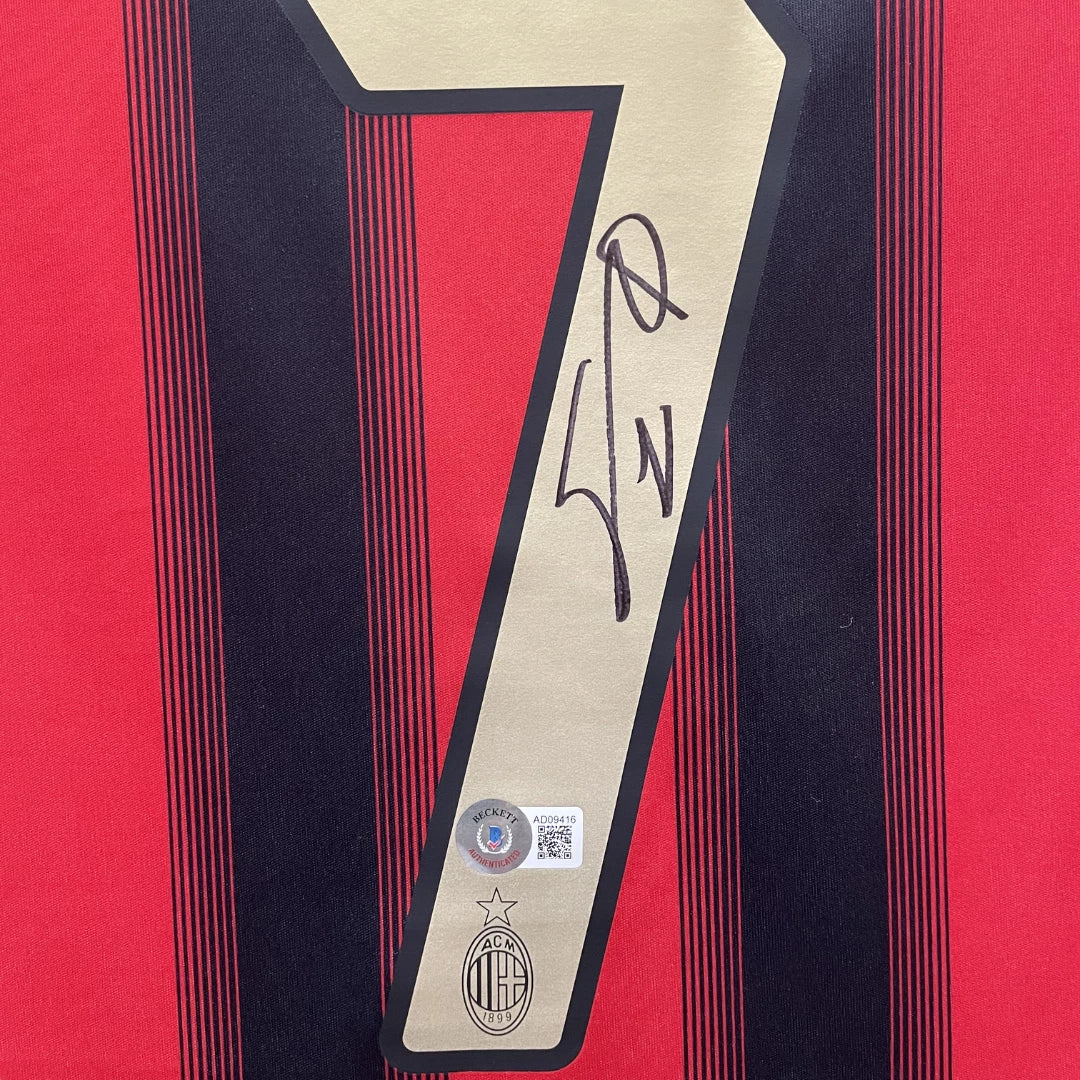 Framed Andriy Shevchenko Signed AC Milan Soccer Jersey #7 with Beckett COA