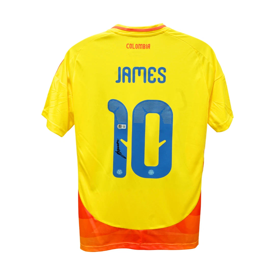 Framed James Rodriguez Signed Colombia Soccer Jersey #10 with Beckett Witness