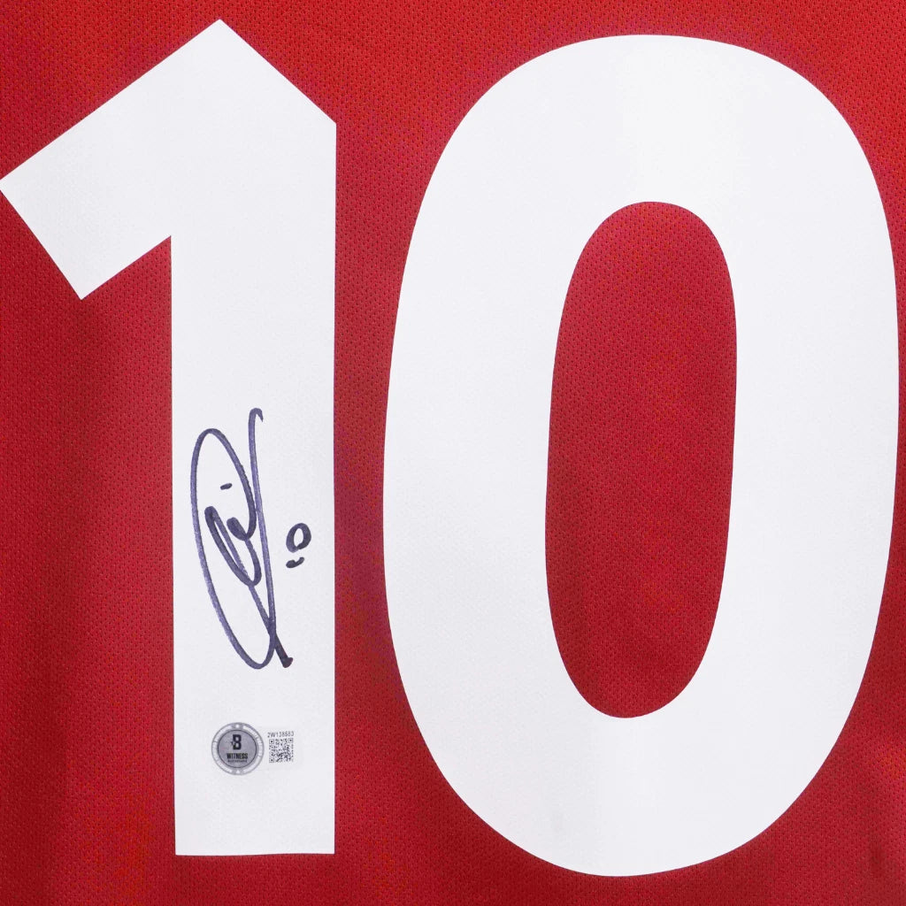 Framed Francesco Totti Signed AS Roma Home Soccer Jersey #10 with Beckett COA