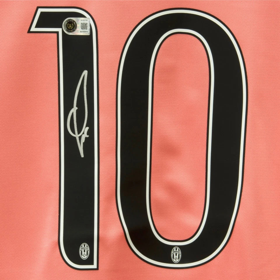 Paul Pogba Signed Juventus FC Away Soccer Jersey #10 Framed with Beckett COA