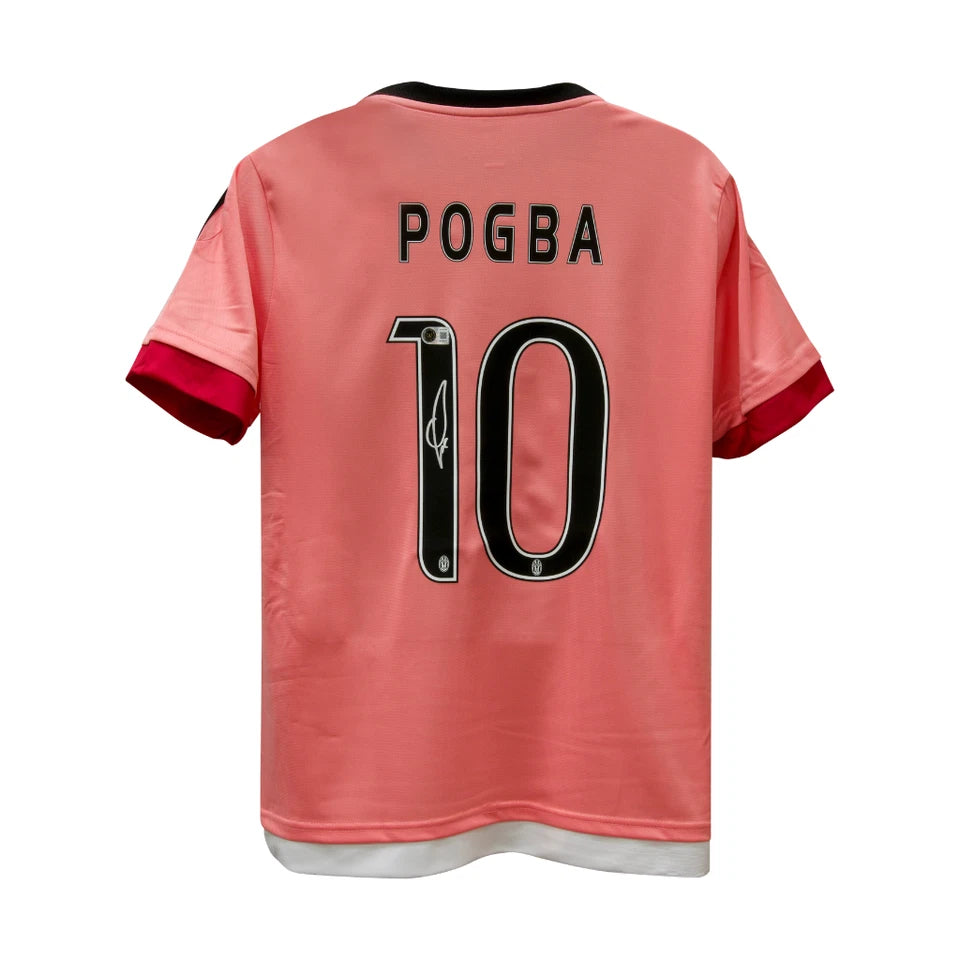 Paul Pogba Signed Juventus FC Away Soccer Jersey #10 Framed with Beckett COA
