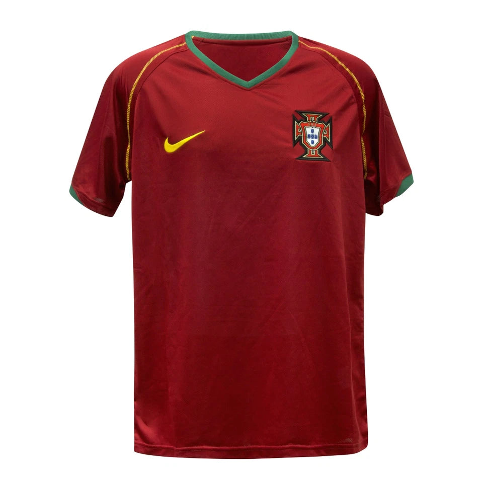 Nuno Gomes Signed Portugal FC Home Soccer Jersey #21 Framed with Beckett COA